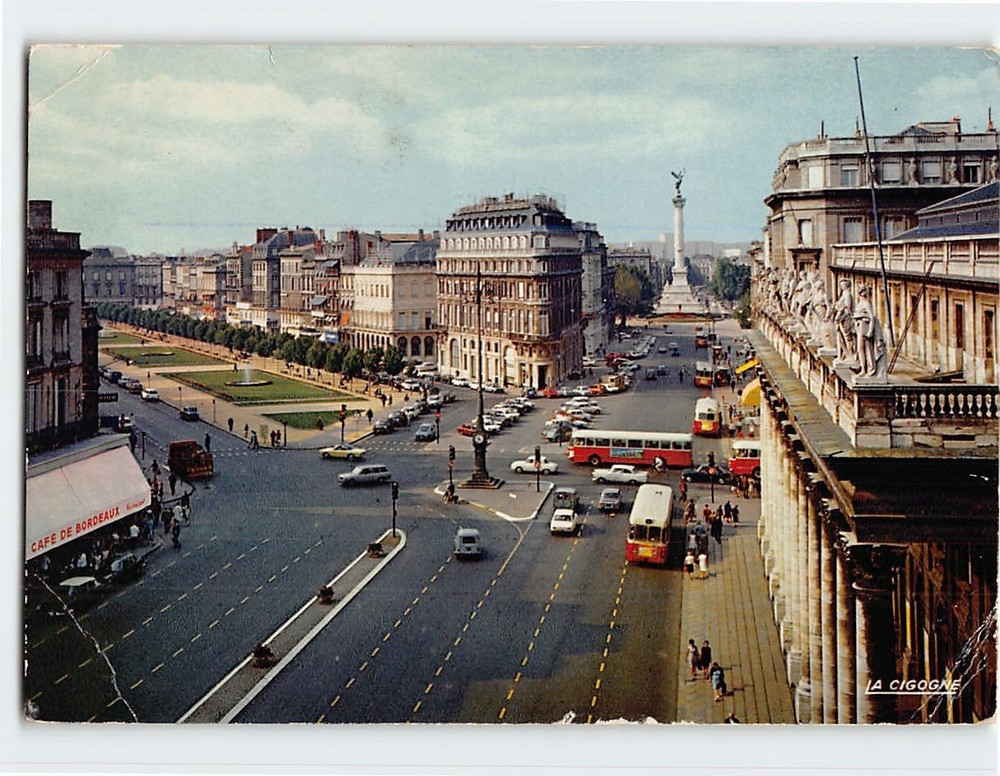 Postcard Allées de Tourny and the Cours du XXX Juillet in Bordeaux France