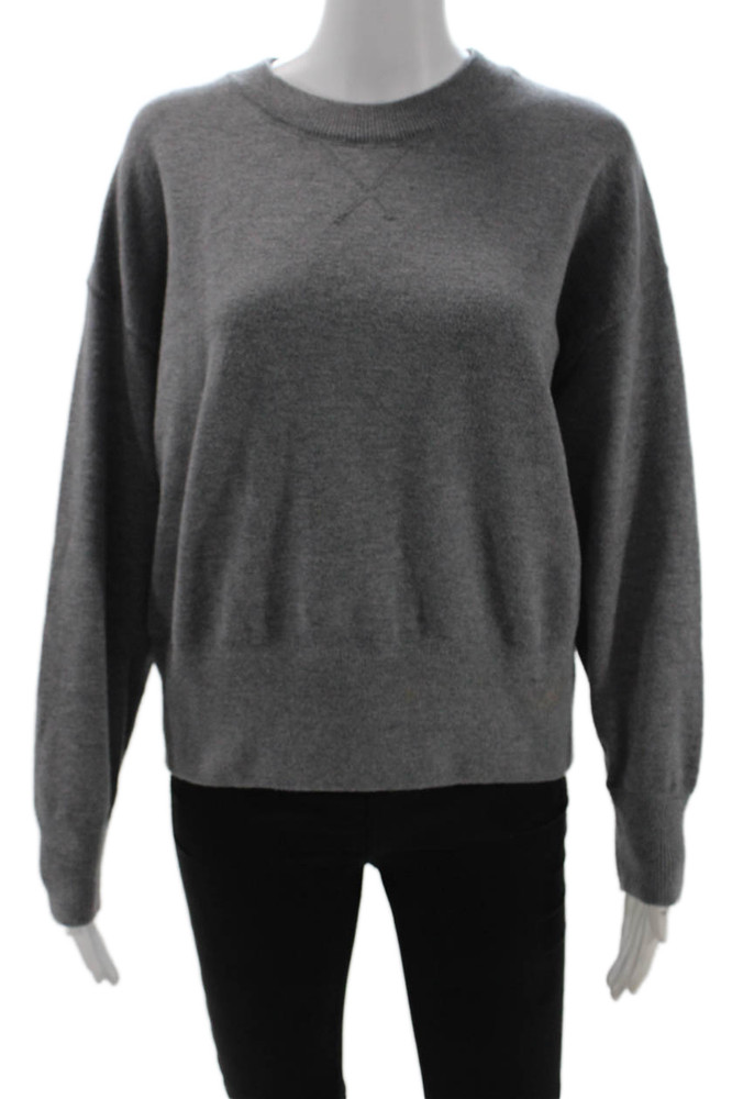 Zara Women Pullover Sweatshirt Gray Crew Neck Long Sleeve Size SFree Shipping in US $100+ Orders | $6.95 Orders Below