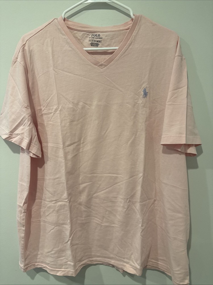 Men's Polo Ralph Lauren Short Sleeve V-Neck Shirt Size XL