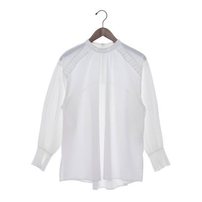 Sensounico LRDR Raw Fudge White Blouse Pleated Relaxed Fit Preowned