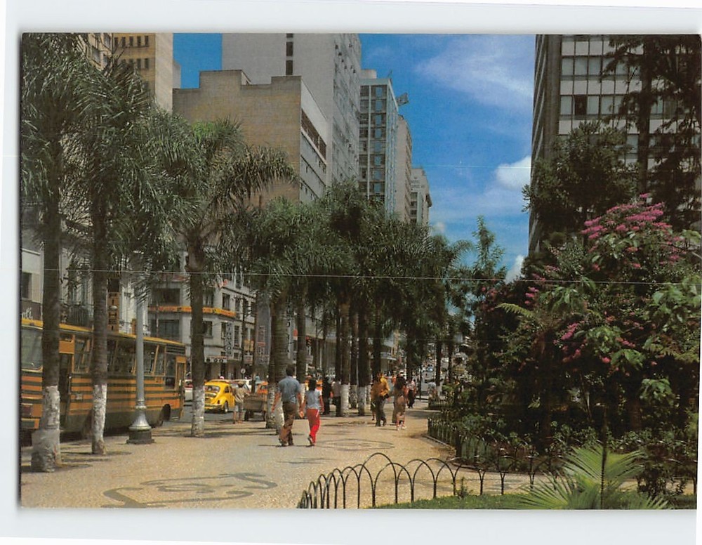 Postcard Marechal Floriano Peixoto Street Curitiba Brazil