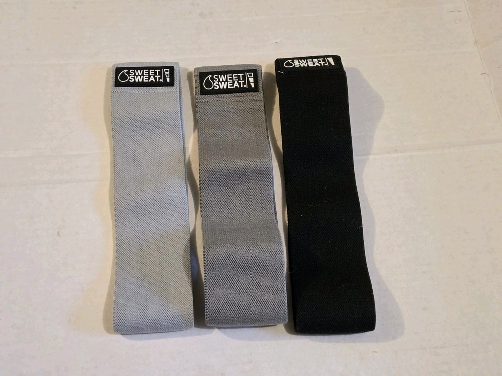 3 Sweet Sweat Waist Trimmer XC Bands (Women & Men) Trainer Belt - Black Gray
