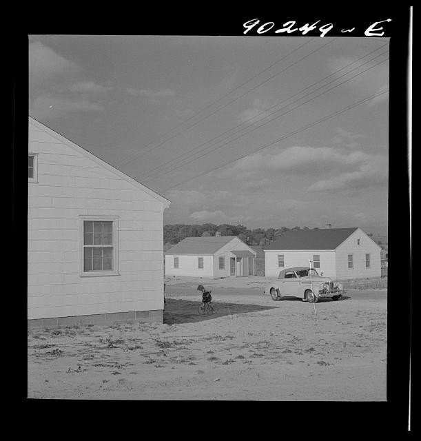 Photo:Suburban Houses Bicycle Car 1930s Rural Housing Development