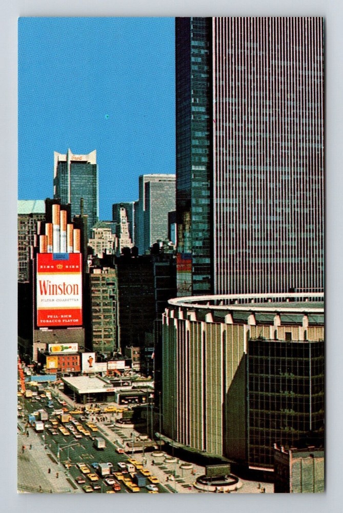 New York City NY,, Madison Square Garden, Winston Vintage Souvenir Postcard