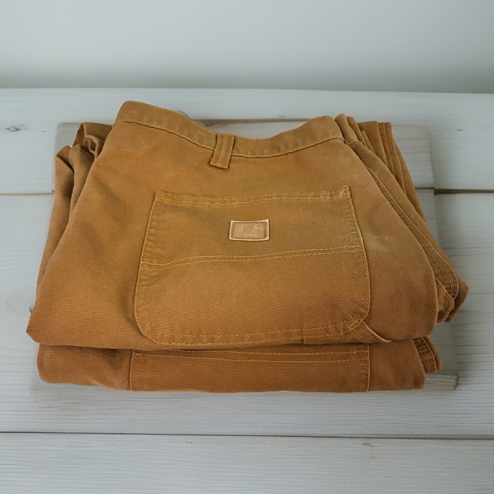 Carhartt Dungaree Fit Canvas Pants 383-51 Men's 38x30 Brown 2-Pack