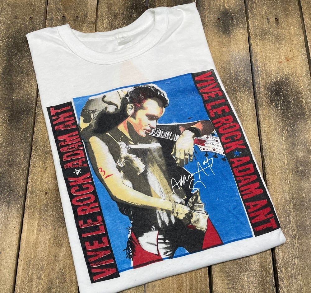 Vintage Adam Ant Music Tour Cotton White Full Size Unisex Shirt
