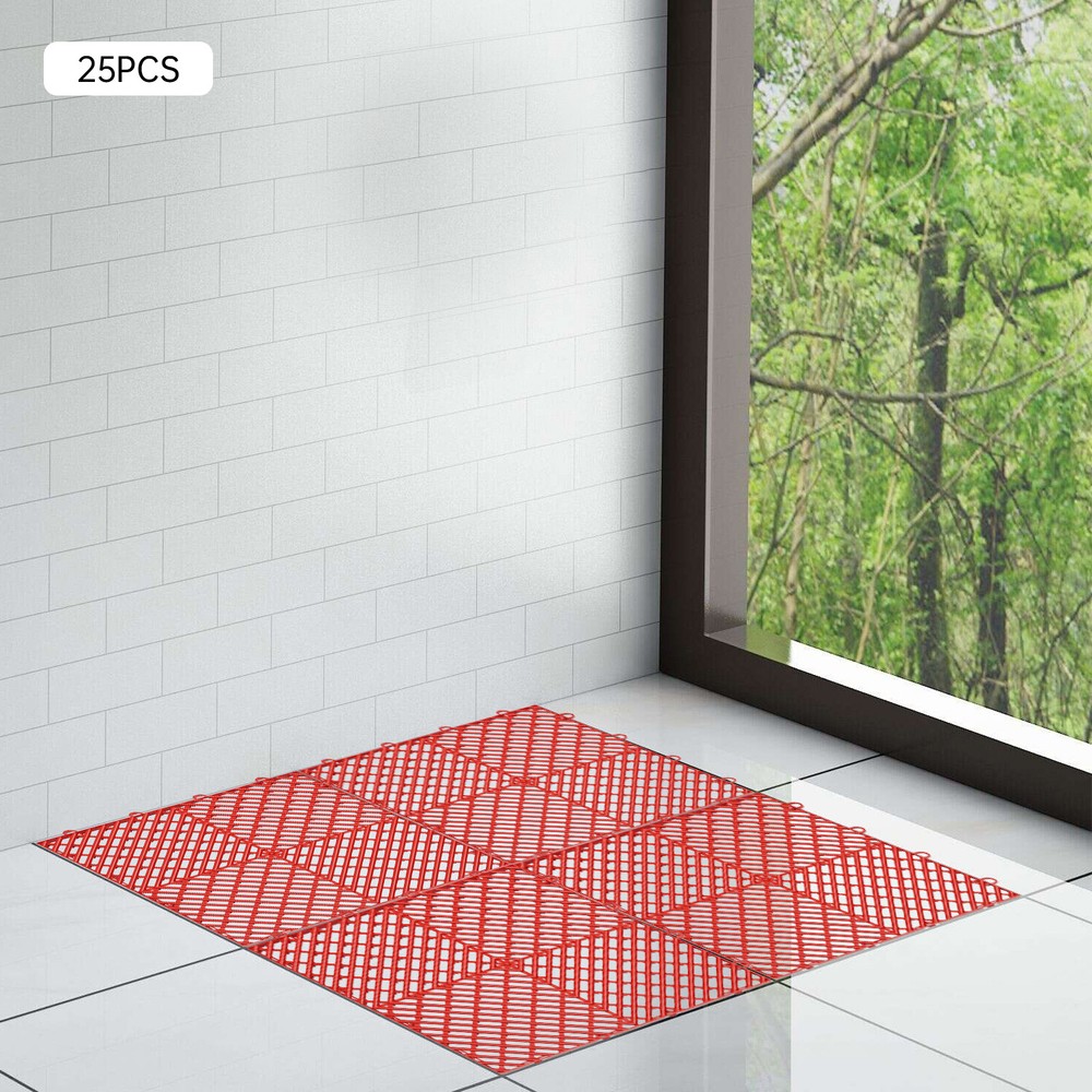 25PCS 12x12 Interlocking Non-Slip Deck Tiles for Indoor Outdoor Flooring