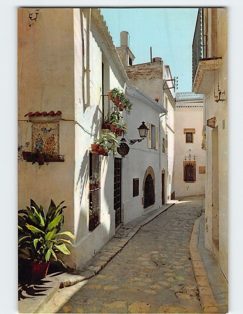 Postcard Typical Street Sitges Spain