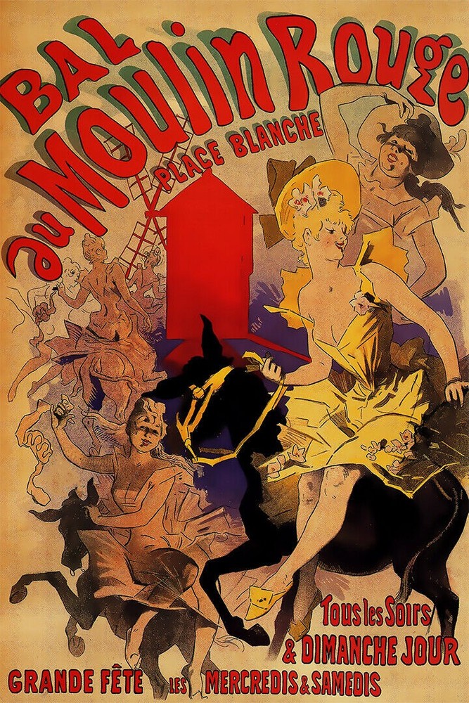 364909 Bal au Moulin Rouge Vintage Paris France Art Decor Print Poster