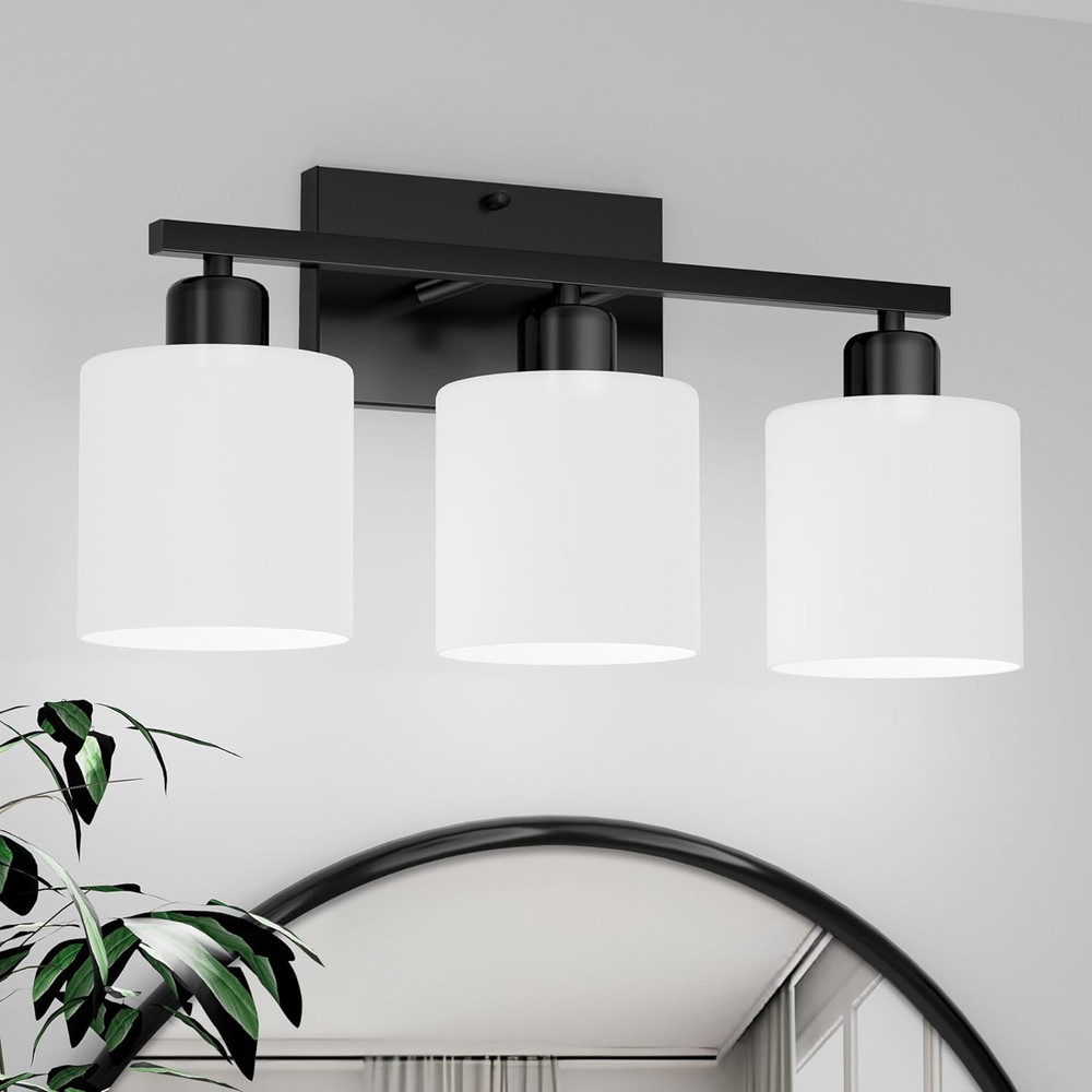 Black Bathroom Light Fixtures over Mirror, Rustproof Vanity Lights for Bathroom,