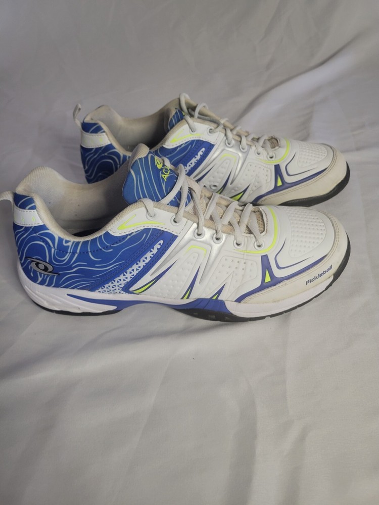 Acacia Pickle ball Court White/Blue Lace Up Sneakers (Size 11)-image