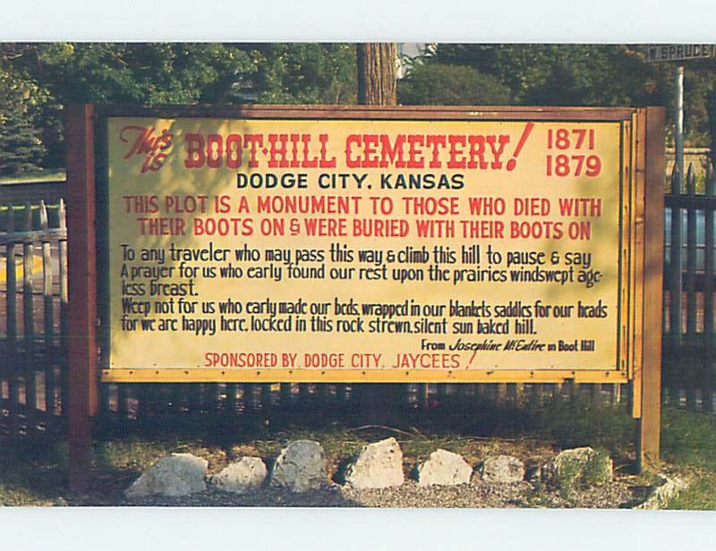 Chrome CEMETERY SCENE Garden City Kansas KS m/09 AG2670