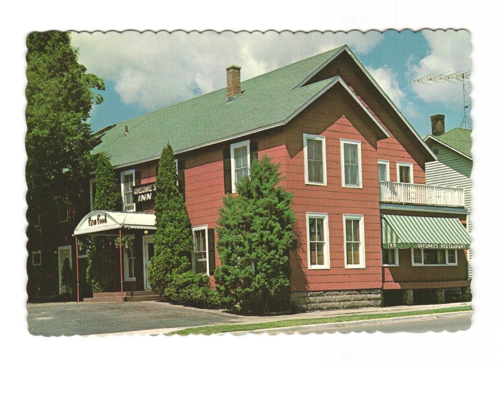 GREUNKE Restaurant and INN Bayfield WI vintage postcard unposted