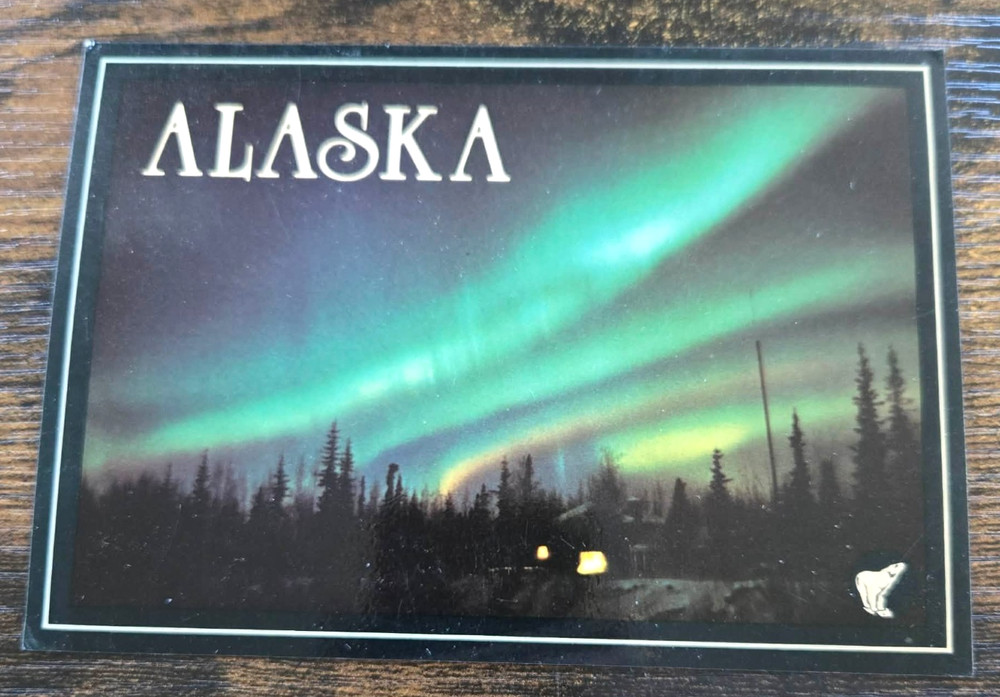 Alaska's Aurora Borealis Northern Lights Vintage Postcard