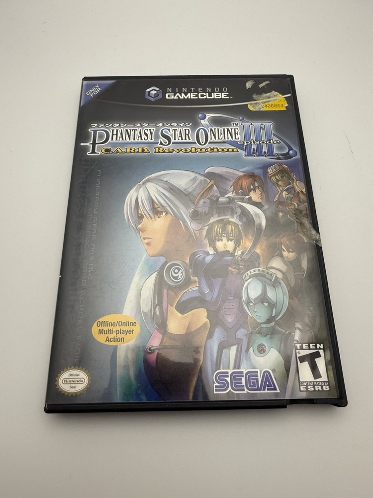 Phantasy Star Online Episode III C.A.R.D Revolution Nintendo GameCube CIB Tested