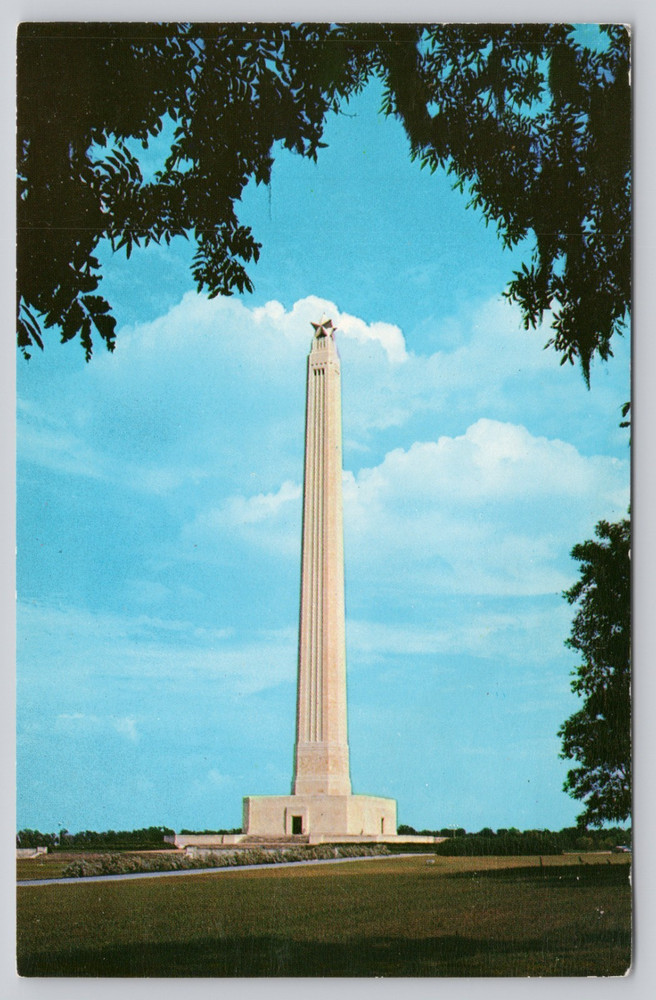 Houston Texas San Jacinto Memorial Monument Chrome Postcard Unposted
