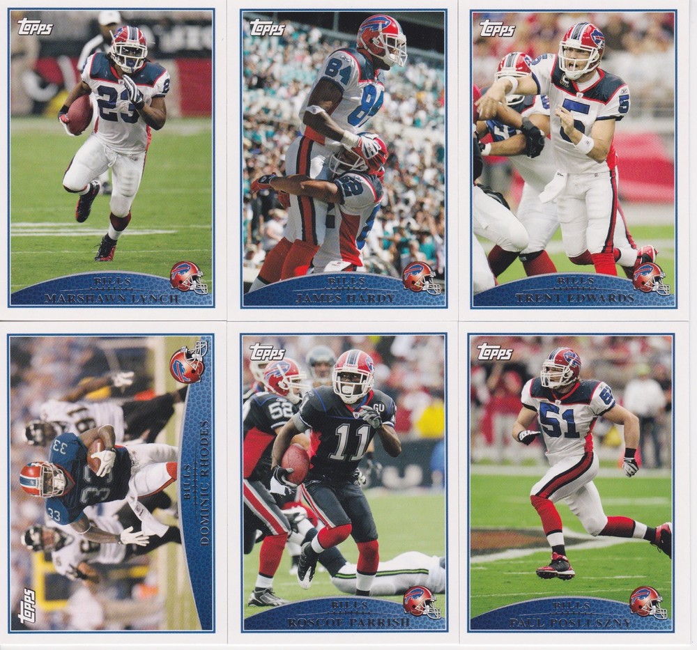 2009 Topps Football Complete Team Set Buffalo Bills (12) Marshawn Lynch