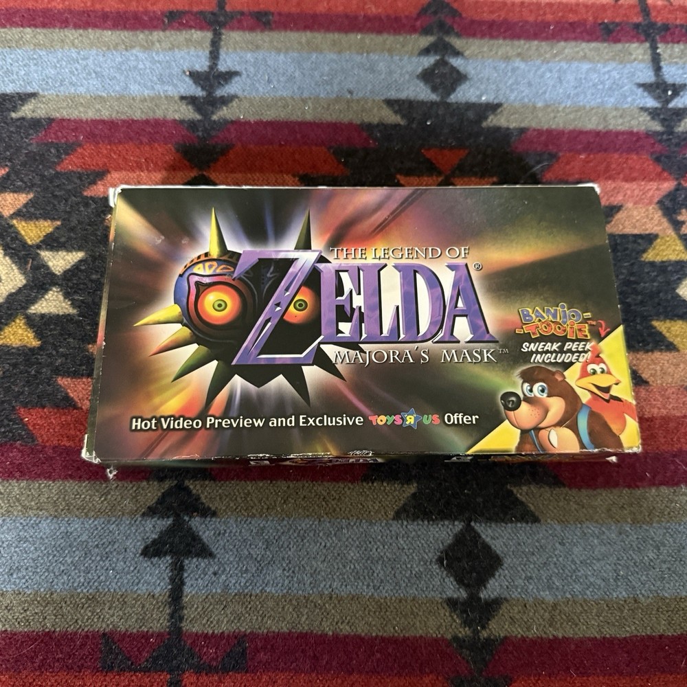 Legend of Zelda Majora's Mask N64/Banjo Tooie Preview VHS Tape Toys R Us 2000