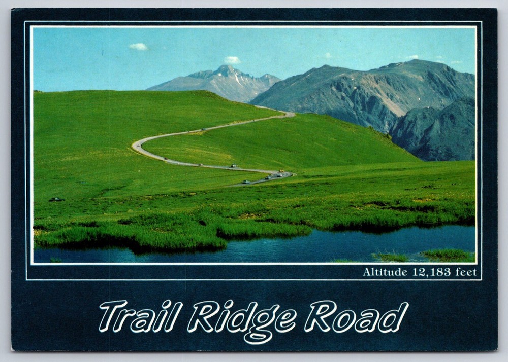Rocky Mountain Colorado Postcard Tundra Curves on Trail Ridge Road Unposted