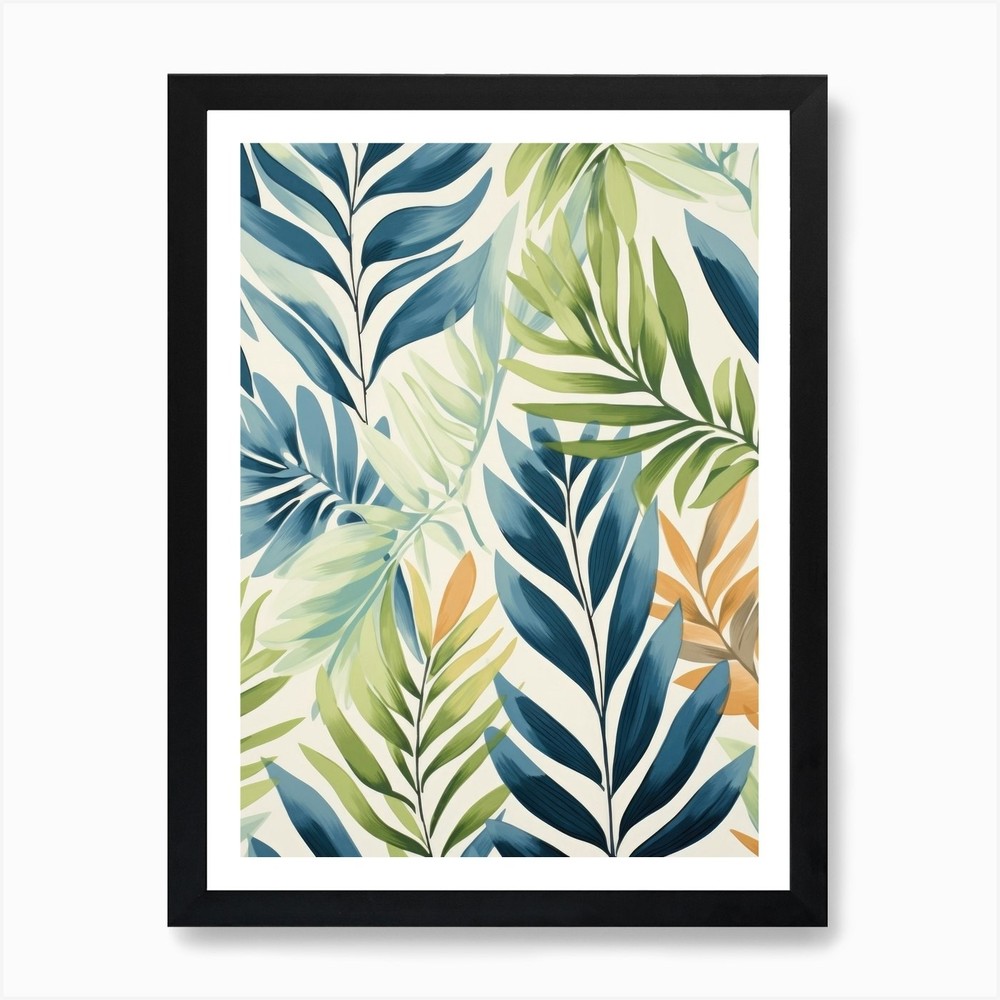 Tropical Leaves 7 Art Print Framed Wall Art Poster Canvas Print Picture