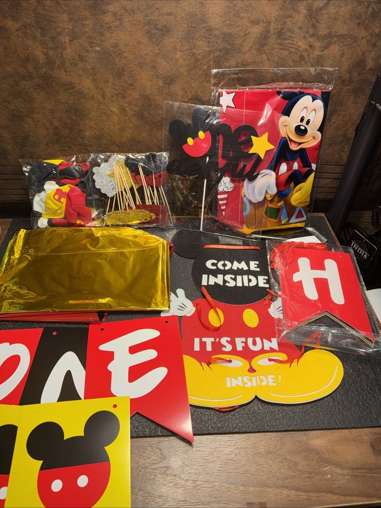 Mickey Mouse Party Decorations One Year Old, Birthday
