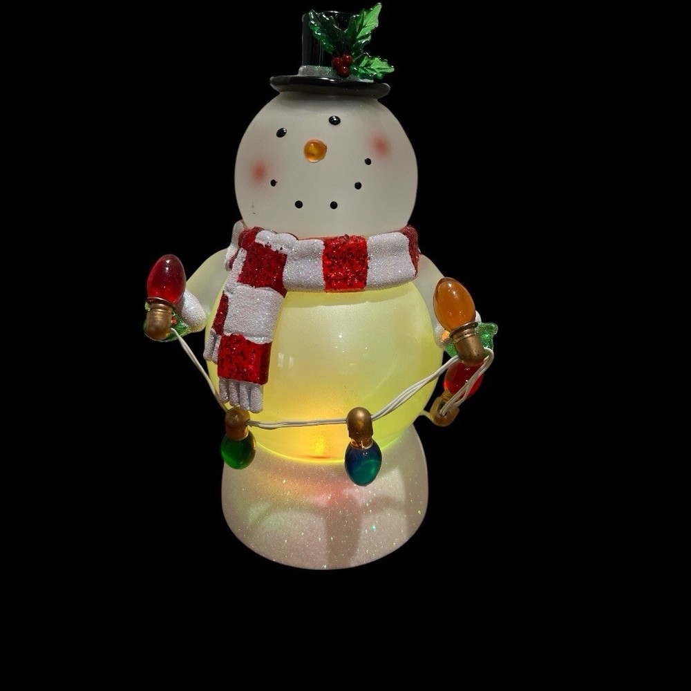 Snowman Christmas Holiday Light Up Snowman Figurine
