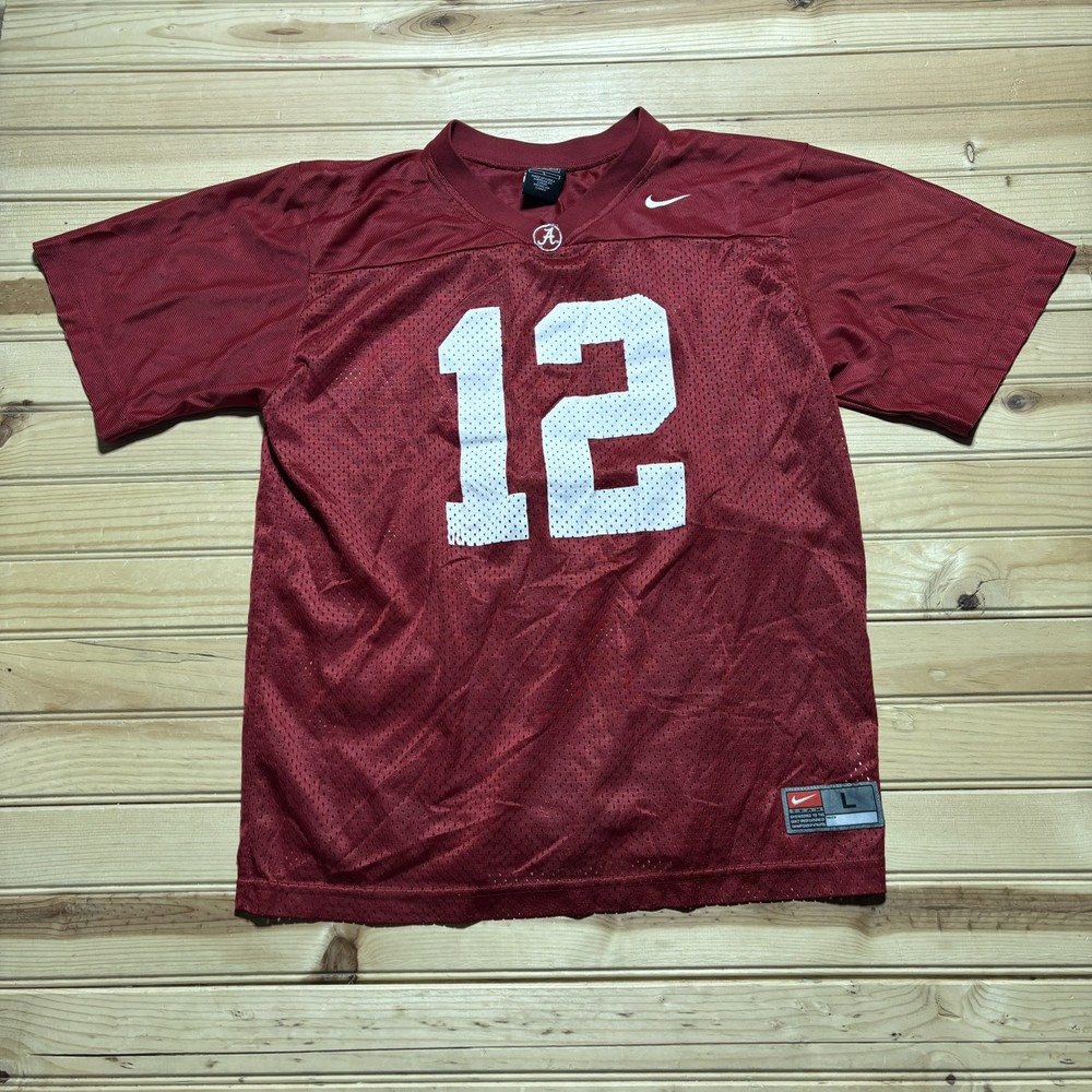 Vintage Nike Alabama Crimson Tide #12 Youth Jersey Size L College Football