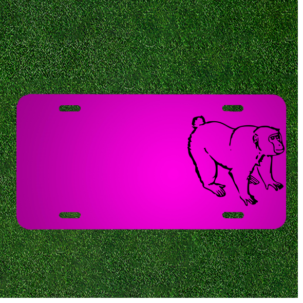 Create Your Unique Custom Car License Plate Featuring Monkey Jungle Animal Design with Personalized Names 