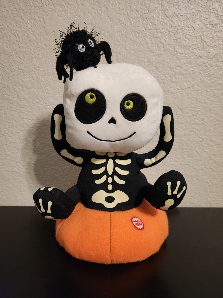 Hallmark Halloween Hokey Pokey Skeleton Animated And Musical Plush Toy Working