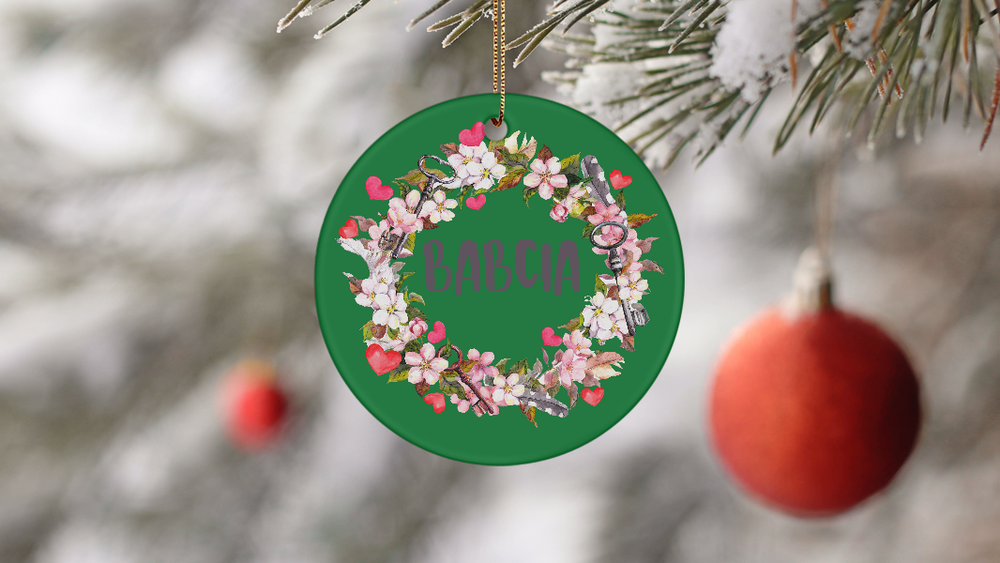 Adorno de corona de Babcia regalo de vacaciones abuela-image