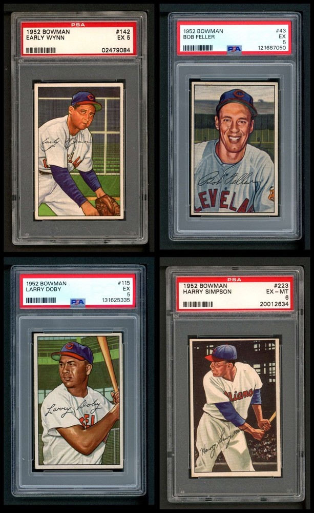 1952 Bowman Cleveland Indians Team Set 5 - EX 7178256