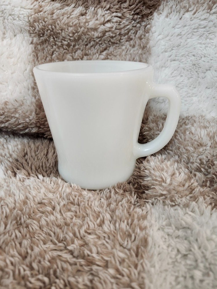 Vintage Anchor Hocking Fire King White Milk Glass Coffee Mug Made in USA
