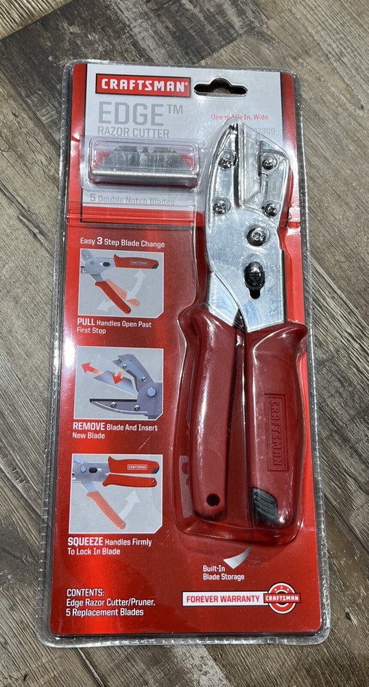 Craftsman Edge tm Razor Cutter with 5 Utility Double Notch Blades 37309 BinB