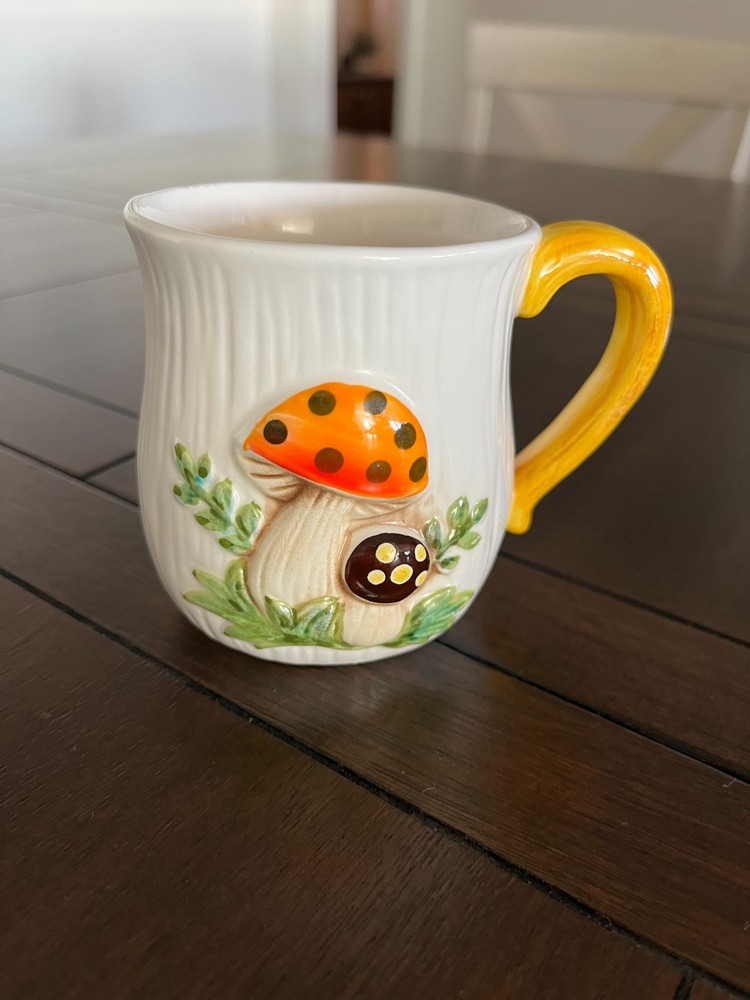 Merry Mushroom Mug Coffee Cup Sears 1970's Vintage *See Details*