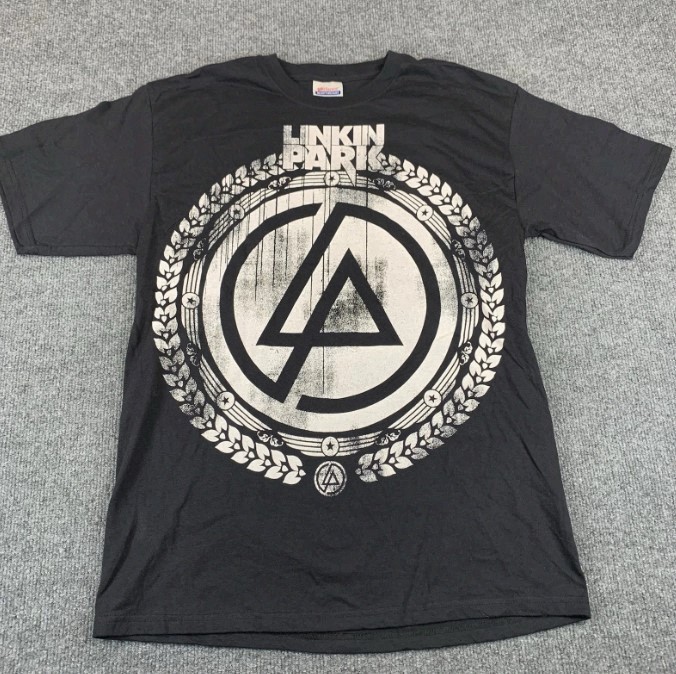 Linkin Park 2008 Tour Shirt Men's Black Graphic Concert Hanes T-Shirt