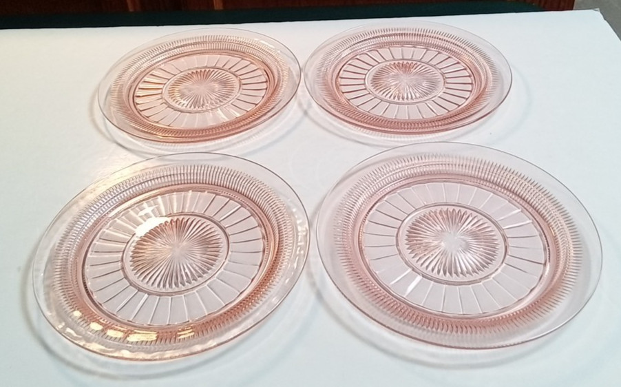 Pink Coronation Hocking Depression Glass 8-1/2