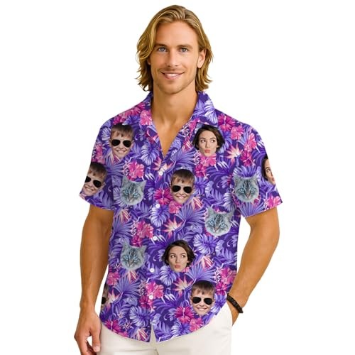 Personalized Hawaiian Custom Button Down Shirt Tropical Beach Vacation Gift
