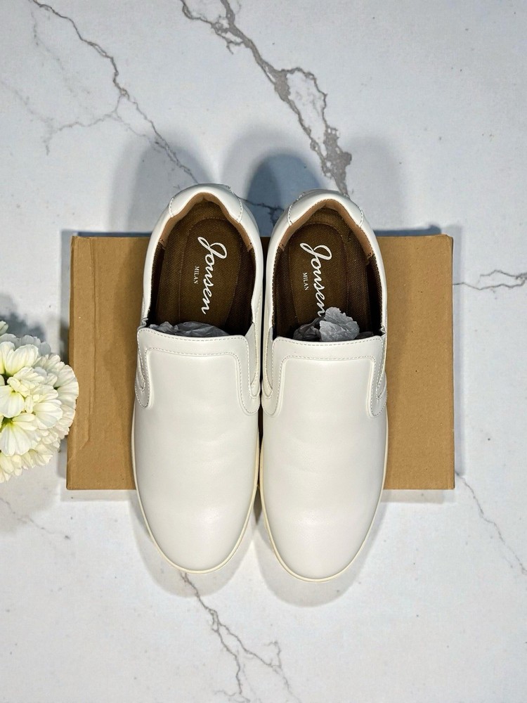 Jousen Milan white slip-on minimalist sneakers size 9.5M