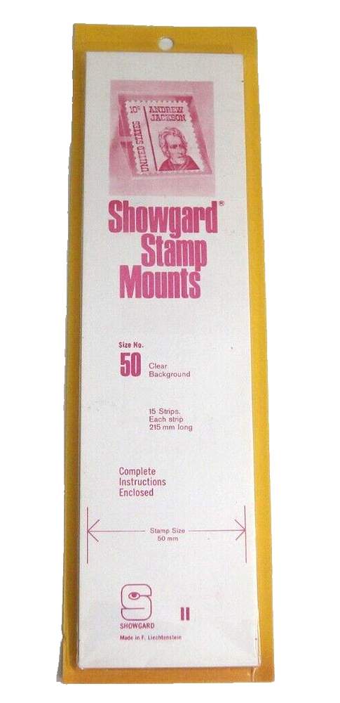 Showgard Clear Stamp Mounts 215/50 Pack of 15 US Jumbo & Blocks of 4 (m78)