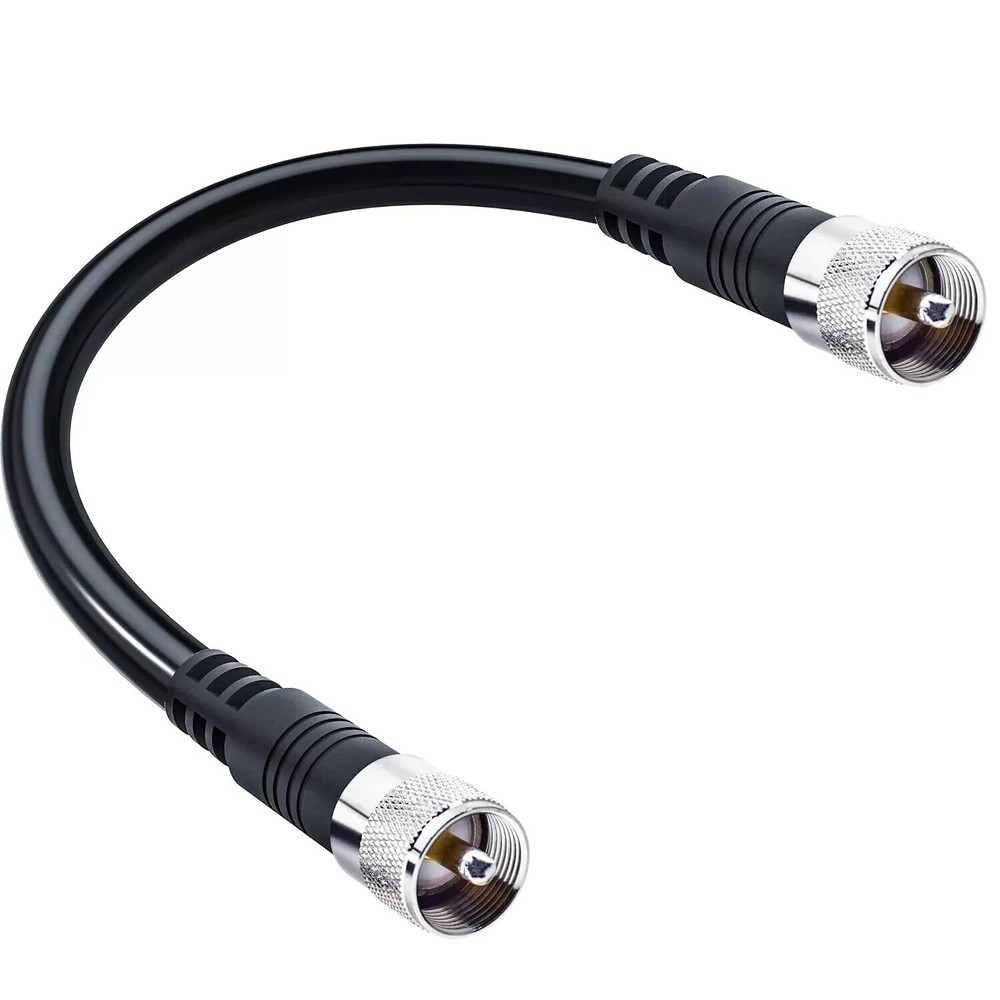 RG8X Coax Cable, 1ft 12inch Short PL259 Jumper CB Antenna Cable UHF Male Conn...
