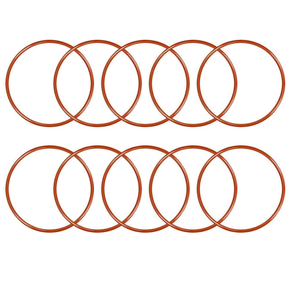Silicone O-ring 50mmx46mmx2mm VMQ seal rings sealing gasket red 10pcs #f8