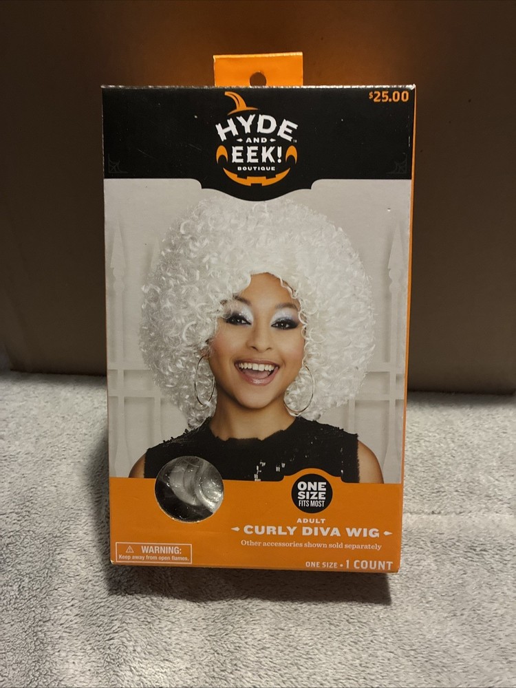 Hyde and Eek Boutique Adult White Curly Diva Wig One Size New