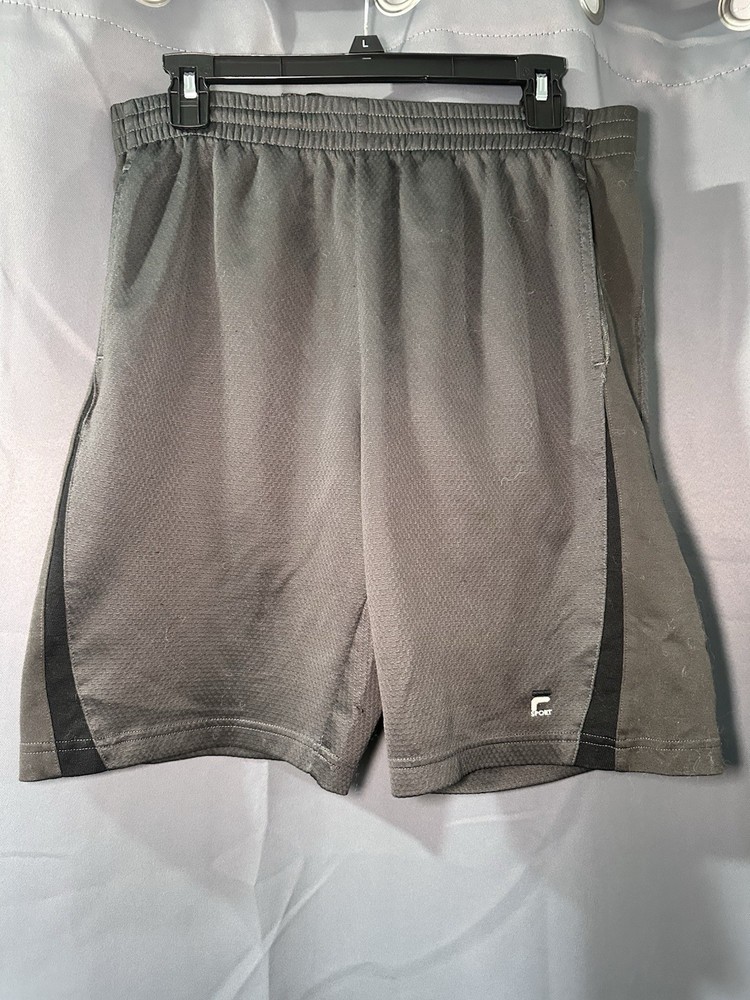 FILA Men's Large Naby Black Athletic Drawstring Shorts 8
