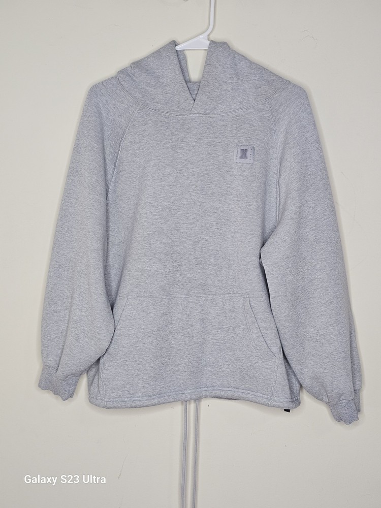 Savage X Fenty Women's Pullover Hoodie Gray M  Long Sleeve Logo Pockets