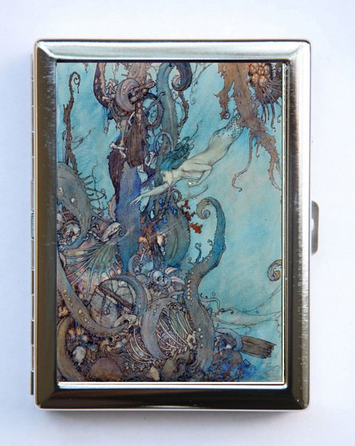 Metal Cigarette Case Wallet Holder The Little Mermaid