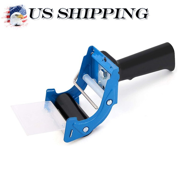 3-inch tape gun for box packing tape dispenser, quick loading (blue 1 piece)