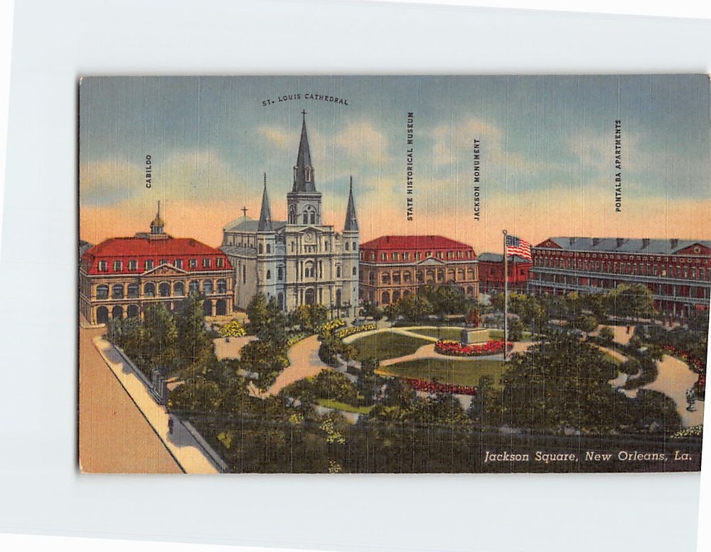 Postcard Jackson Square New Orleans Louisiana USA