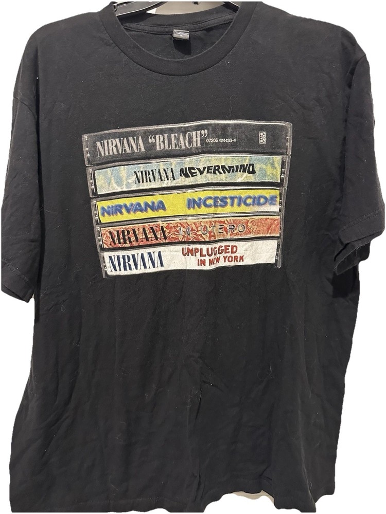 Nirvana - Cassette Images Of Five Best Selling Tapes -2017/Black Shirt/XL/Tultex