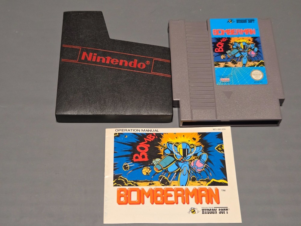 Retro Original Nintendo NES Bomberman Authentic Game w/ Manual - Tested & Works