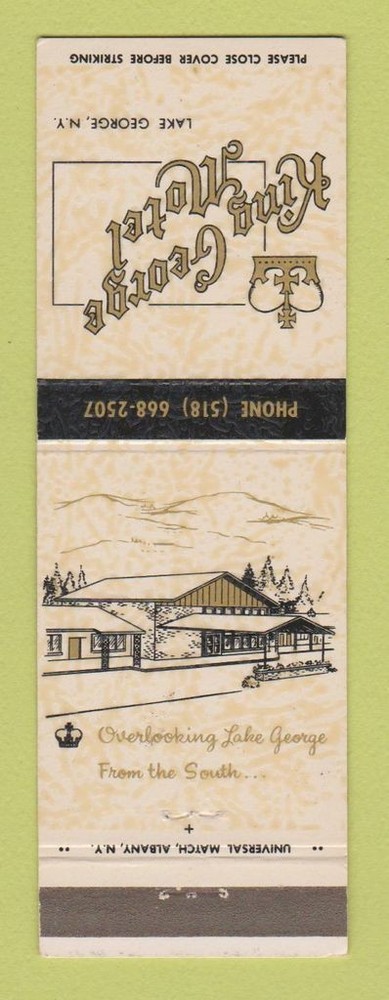 Matchbook Cover - King George Motel Lake George NY